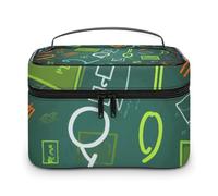 VFMKT Math Question - Bolsa de maquillaje portátil de viaje con cremallera, organizador de maquillaje para mujeres y mujeres, Pregunta de matemáticas, 25x18x15cm