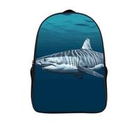 VFMKT Mochila de 16 pulgadas grande tiburón blanco mochila portátil ligera impresión completa bolsa de viaje casual mochila para mujeres hombres, estilo, 40x28x16cm, Estilo, 40x28x16cm