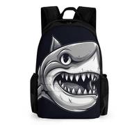 VFMKT Mochila de boca ancha tiburón de dibujos animados mochila ligera impermeable para portátil mochila de gran capacidad casual mochila de viaje para hombres mujeres, estilo, 42x30.5cm, Estilo