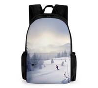 VFMKT Mochila de esquí de invierno ligero impermeable mochila para ordenador portátil de gran capacidad casual mochila senderismo mochila de viaje para hombres mujeres, estilo, 42x30.5cm, Estilo