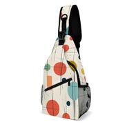 VFMKT Moderno medio siglo Sling Bag impermeable ligero Crossbody pecho bolsa casual viaje senderismo mochila para mujeres hombres, estilo, 38x20cm, Estilo, 38x20cm