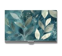 VFMKT Tarjetero delgado de metal para tarjetas de visita, portatarjetas de visita, bolsillo para tarjetas de identificación, cartera de dibujos animados con hojas simples para hombres y mujeres,