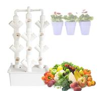VFMVOYNZ Kit de Cultivo hidropónico, Equipo de plantación hidropónica de 16/24/32 Orificios con Bomba de Agua, Sistema de Cultivo hidropónico para Hierbas, Frutas y Verduras de Interior(3columns)