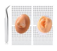 VFUN Piercing para cejas, puente falso, piercing para labios, bola, pico, nariz, aro falso, piercing para la cara, piercing para cejas falsas
