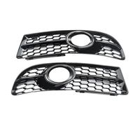 VFVCTGHZ Coche Delantero Luz Antiniebla Rejilla Cubierta Panel De Abeja Luz Antiniebla Pantalla Para Audi A4 B7 S-Line S4 2005-2008 8E0807681F 8E0807682F(Chrome Silver)