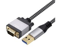 VGA macho a USB 3.0 convertidor de cable de transmisión rápida 1080p salida sin controlador, compatible universal