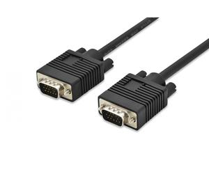 VGA Monitor connection cable, HD15 M/M, 3.0m, 3Coax/7C, 2xferrite, bl