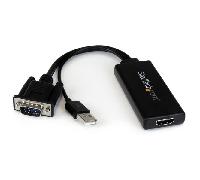 StarTech.com Adaptador VGA a HDMI con audio y alimentación USB – Conversor VGA a HDMI portátil – 1080 p