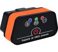 Vgate iCar2 BLE 4.0 OBD2 Adaptador Bluetooth ELM327 Scanner Herramientas de Diagnóstico del Sistema del Motor para Android/iOS (Negro/Naranja)
