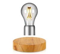 VGAzer Lámpara de escritorio inalámbrica flotante flotante magnética para regalos únicos, decoración de habitación, luz nocturna, decoración de oficina en casa, juguetes tecnológicos (base redonda de