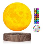 VGAzer Lámpara de Luna Flotante - Lámpara de Luna Flotante de 3 Colores 3D LED Regalos magnéticos de Navidad para niños, amantes, amigos, oficina, decoración del hogar - 15 cm