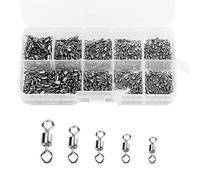 VGBEY 210 Unids Pesca Giratorio, Acero Inoxidable Giratorio Giratorio Cojinete Broche Giratorio Conector Pesca Terminal Tackle