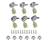VGBEY 3 Pares de Clavijas de afinación, 3 R 3L Cabezales de máquina sintonizadores de Cadena de Plata para Guitarra eléctrica y Plegable