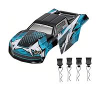 VGEBY 1 16 RC Car Body Shell DIY Upgrade Kit, PC Precut Drift Racing Shell, Reemplazo Liviano con 4 Pines, 25x12x7.5cm para SCY16101 SCY16102 SCY16101PRO SCY16102PRO (Blue)