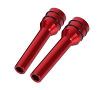 VGEBY 1 par de Pasadores de Cerradura de Puerta Interior, Cubierta de Aluminio para la Seguridad del Vehículo, Fácil Instalación con Acabado Premium, Rojo o Plateado para la Mayoría de los Modelos