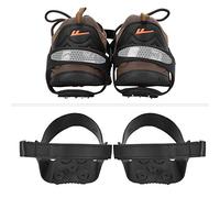 VGEBY 1 par de Tacos Antideslizantes para Hielo, Crampones de 5 Dientes con Clavos de Acero de Agarre para Senderismo Escalada, Adecuados para Calzado Deportivo y Botas (XL43-45)