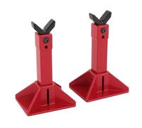 VGEBY 1 par RC Car Jack Stand Juguete de Simulación para 1/18 /10/8 /7 RC Crawler Truck Soporte de Metal Ajustable en con Base Grande para Soporte del Eje Delantero Trasero (Rojo)