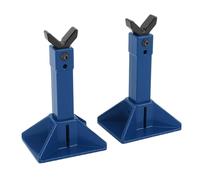 VGEBY 1 par RC Car Jack Stand Juguete de Simulación para 1/18 /10/8 /7 RC Crawler Truck Soporte de Metal Ajustable en con Base Grande para Soporte del Eje Delantero Trasero (Blue)