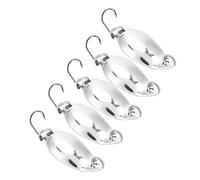 VGEBY 10 Señuelos de Pesca, Cebos Wobbler de Cuchara de Metal con Ganchos de Púas Afilados, para Pesca de Agua Dulce y Salada (Plata 5 Gramos)