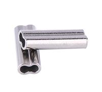 VGEBY 100pcs Mangas de Pesca, Conectores de Tubo de Cobre Mangas Dobles 1/1.2/1.4/1.6/1.8/2mm(1.4mm*10mm)