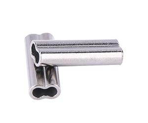 VGEBY 100pcs Mangas de Pesca, Conectores de Tubo de Cobre Mangas Dobles 1/1.2/1.4/1.6/1.8/2mm