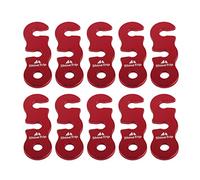 VGEBY 10pcs Tensores Camping Antideslizante Aluminio Hebilla de Paracord para Tienda de Campaña (Color : Red-S)