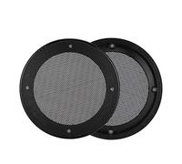 VGEBY 2 Cubiertas para Parrillas de Altavoz de 4 Pulgadas, Protector de Parrilla de Malla Metálica con Estructura Fuerte para Uso en Coche y Doméstico (Negro+Negro)