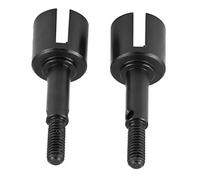 VGEBY 2 ejes de rueda RC, eje de rueda de aleación de aluminio para HIMOTO 1/10 E10MTL E10MT E10BP RC Car Upgrade (31020BL negro)