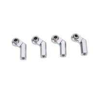 VGEBY 4 UNIDS Junta de Rótula de Metal de Aleación de 7,0 Mm de Diámetro Rosca M4 Junta de Rótula de Curva de Coche RC de Alta Precisión con Oxidación Dura para Actualización de (Silver)