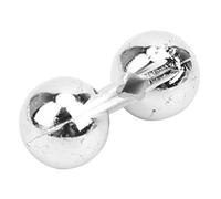 VGEBY 40 Uds ABS Doble sonajero, sonajeros de bagre Cuentas portátil de Pesca en el mar atractor de Cuentas de Campana Accesorio para atraer Peces(Plata)