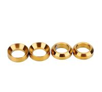 VGEBY 4pcs Espaciador Bicicleta Montaña Separador Arandela Tornillo de Freno M6 Cóncavo Convexo Equilibrador para Bicicletas (Color : Oro)