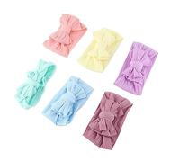 VGEBY 6 Lazos para el Pelo de bebé, Diademas Suaves Hechas a Mano con 6 Colores Rosa, Azul, Taro, Morado, Beige, Verde Menta, para Accesorios de Fotografía de Recién Nacido