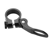 VGEBY - Abrazadera para tija de sillín de bicicleta, aleación de aluminio, abrazadera de liberación rápida para tija de sillín de 25,4 mm, Negro