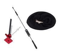 VGEBY Accesorio para Orugas RC 1/10, Cubierta de Neumático de Repuesto de Cuero con Antena Decorativa de Metal con Gato Ajustable en, para Autos Axiales SCX10 90046 Cc01 D90 D110 TF2