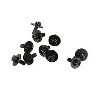VGEBY Accesorios de Batería, Reemplazo de Tornillo de Lengüeta de Juego de Batería de Metal para Bateristas con Soporte de Accesorios de 10 Piezas, Perfecto para Caja, Tom y bajo (BLACK)