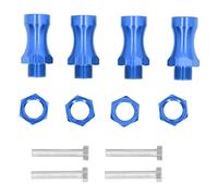 VGEBY Accesorios para Coche Teledirigido, Extensión de Rueda de Metal, Adaptador de Conversión Hexagonal, Ensanchador para Coche Teledirigido Todoterreno 1/10 (Blue)