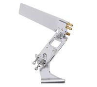 VGEBY Accesorios RC, Timón Absorbente de Agua de Aluminio Ajustable de 110 Mm con Cola de Eje de Soporte de 4 Mm para Lanchas a Reacción RC (Silver)
