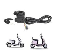 VGEBY Acelerador de Pulgar, Material Plástico, Indicador de Voltaje de Batería en Tiempo Real, Accesorio Universal para Bicicleta Eléctrica para Vehículos Eléctricos de 12 V a 84 V