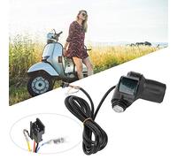 VGEBY Acelerador de Pulgar para Bicicleta Eléctrica, Material Plástico, Pantalla LCD, Medidor de Voltaje Automático, para Diagnóstico de Energía de Bicicleta Eléctrica y Monitoreo de Batería