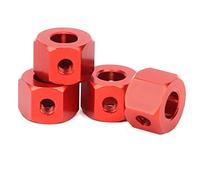 VGEBY Acoplador Combinador de Cubo Adaptador de Extensión de Aleación de Aluminio de 12 Mm, Resistente y Duradero con Tornillos Fijos, para Modificación de Camión WPL D12 RC (Rojo)