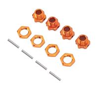 VGEBY Adaptador de Cubo de Rueda Hexagonal de 4 Piezas de 17 Mm, Accesorios de Coche RC Naranja de Aleación de Aluminio con Rendimiento Estable, para Coche ZD Racing 9116 08427 1/8 RC