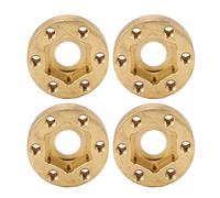 VGEBY Adaptador de Cubo Hexagonal de Rueda RC, Pesos de Rueda de Latón para Orugas RC de 1,9 2,2 Pulgadas con Diseño Ensanchado a Prueba de Herrumbre para Axial 1/10 SCX10 Capra VS4-10 (6MM)