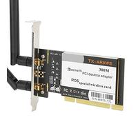 VGEBY Adaptador de Escritorio PCI, Tarjeta WiFi de 300Mbps de Alta Eficiencia para Computadoras, 802.11b/g/n, Antenas Duales, Ideal para Juegos y Streaming