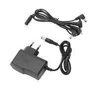 VGEBY Adaptador de Fuente de Alimentación para Pedal de Efectos Compacto, Fácil Transporte para Guitarristas, Metal, Negro