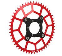 VGEBY Adaptador de plato 52T 104BCD, accesorios para bicicleta de montaña, tráfico, modificación de motor de transmisión media (rojo)