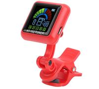 VGEBY Afinador de clip de guitarra ajustable de ángulo flexible recargable por USB para violín, ukelele AT102 (AT-102 rojo)