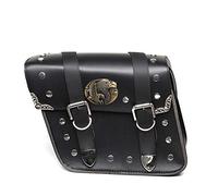 VGEBY Alforjas de Motocicleta de Cuero de PU Bolsas de Herramientas para Sillín Bolsa Izquierda y Derecha de 2 Piezas 31x12x31cm Ajuste Universal para Motociclistas para Viajes Diarios (Black)