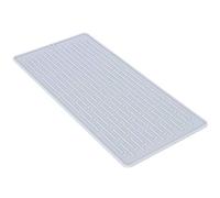 VGEBY Almohadilla de Drenaje de Silicona, Tapete de Secado Antideslizante para Botellas de Refresco y Accesorios de Cocina, Gris, 1 Pieza (Estera de rejilla de drenaje de tres orificios)