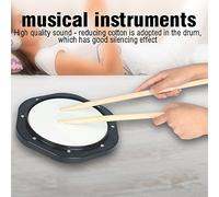 VGEBY Almohadilla de tambor instrumento de entrenamiento silencioso de larga duración, para aprender a tocar la batería, para el entretenimiento familiar y reunirse con amigos, 1 tambor y 1 par de