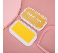 VGEBY Almohadilla de Tinta para Sellos Lavable de Colores, para Tela de Papel, Madera, Manualidades, Aplicable para Material de álbumes de Recortes, 9,5x5,5x2cm, Amarillo Limón (BD-211 amarillo limón)